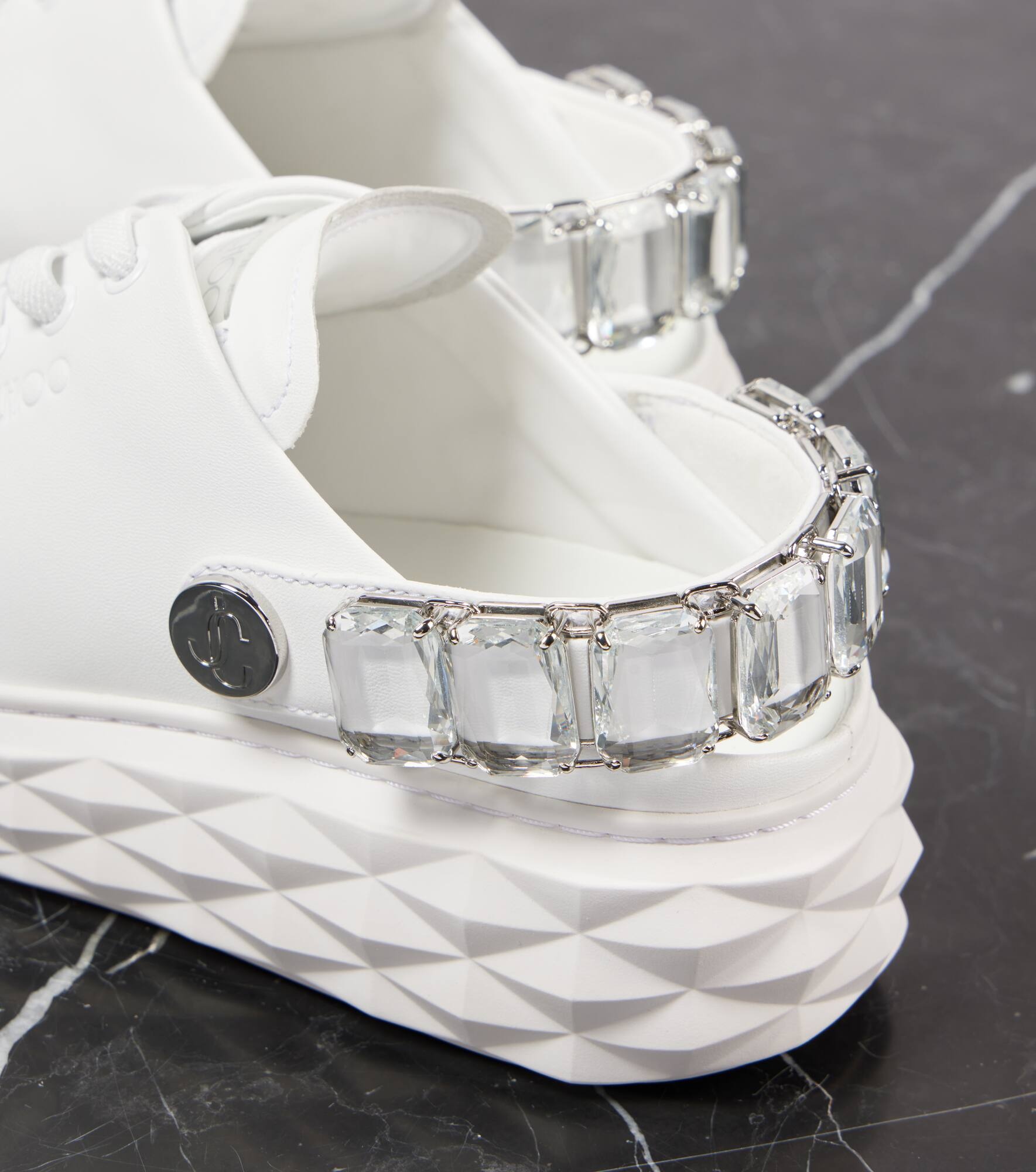Diamond Maxi glitter leather sneakers - 5