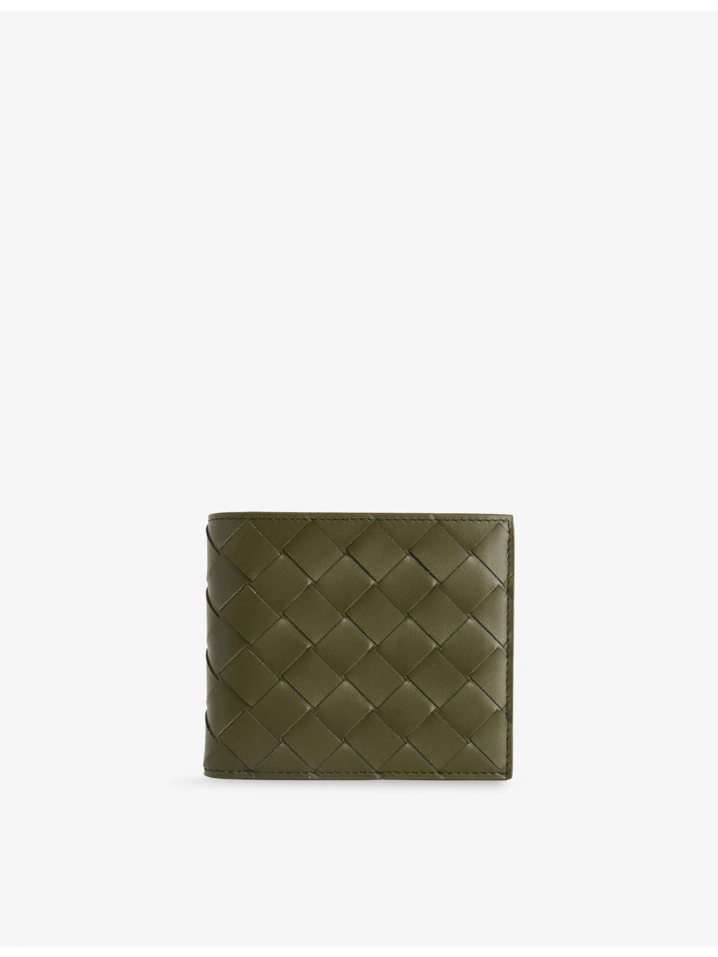 Intrecciato leather bifold wallet - 1