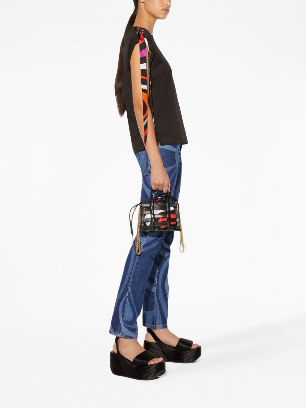Iride-print cotton top - 3