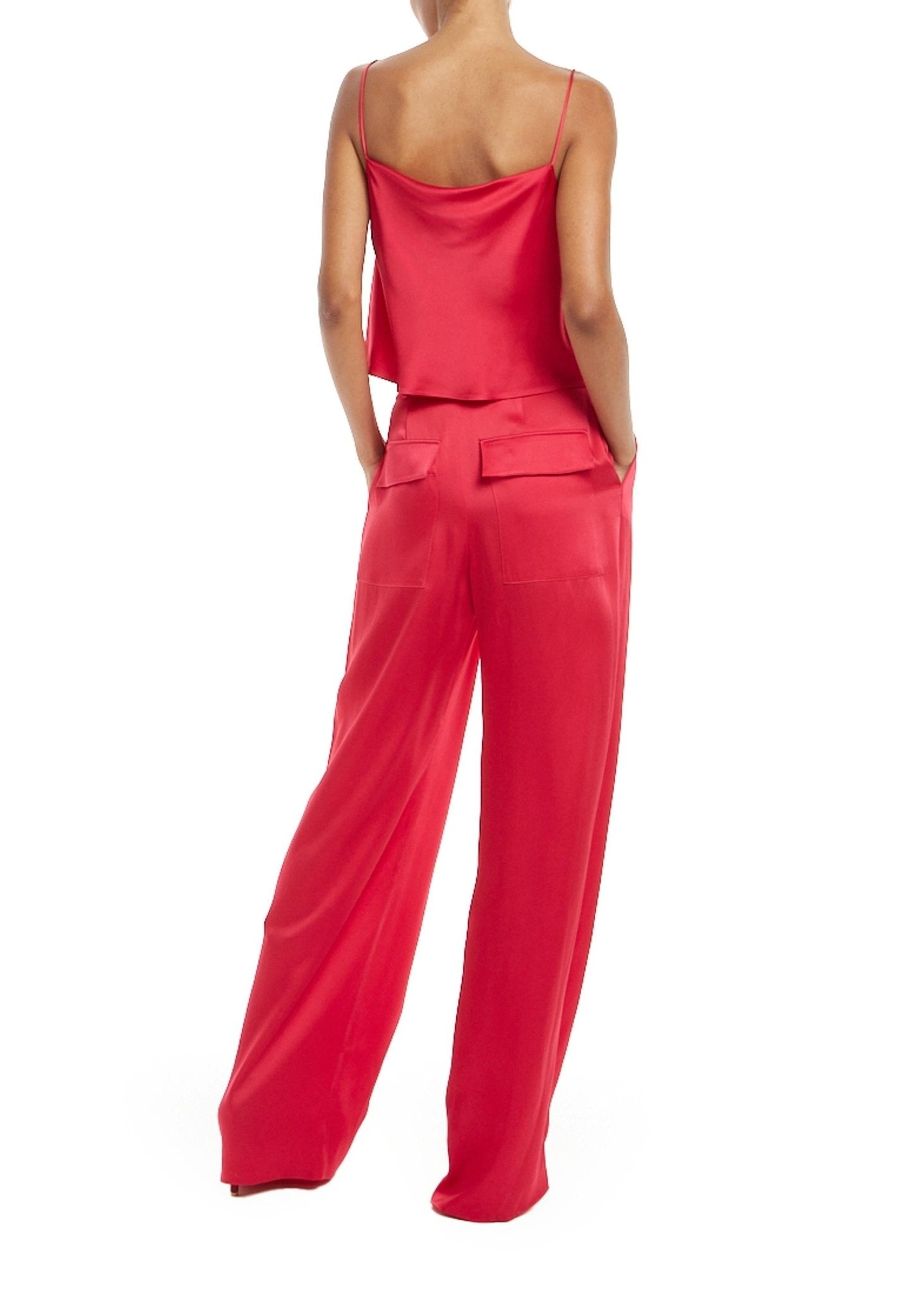 Satin Relaxed Pleated Pant - 2