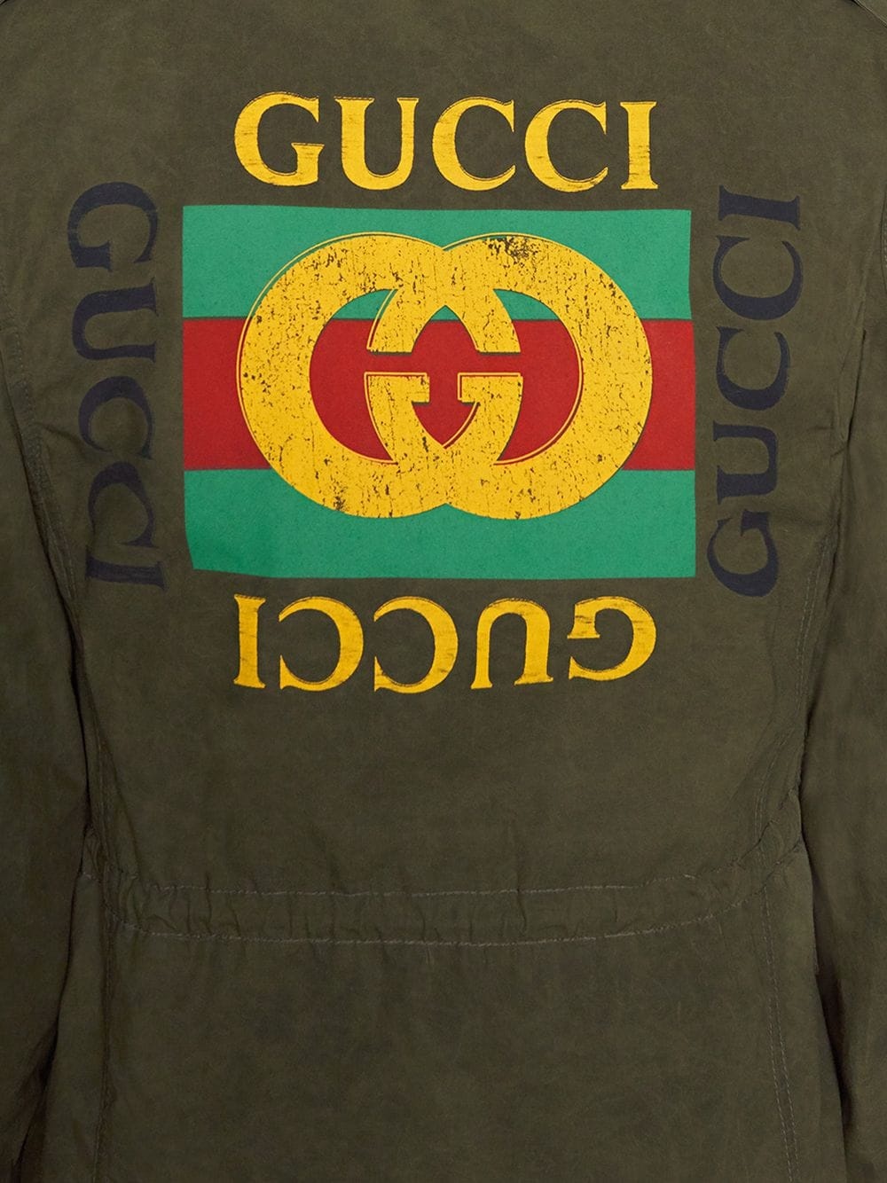 Coated parka with Gucci logo - 5