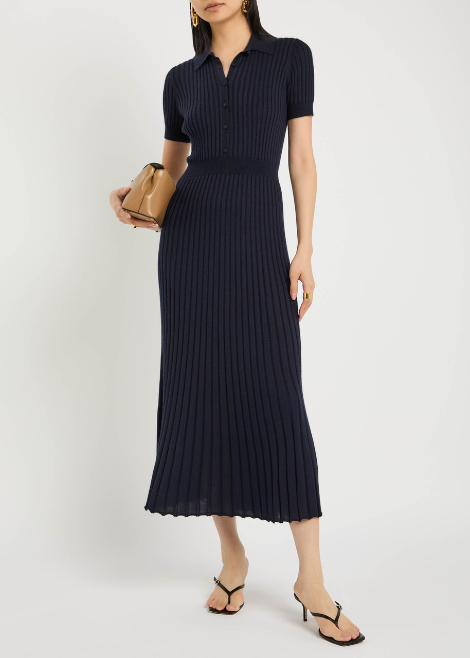 Gabriela Hearst Amor Silk and Cashmere-blend Midi Dress - 4