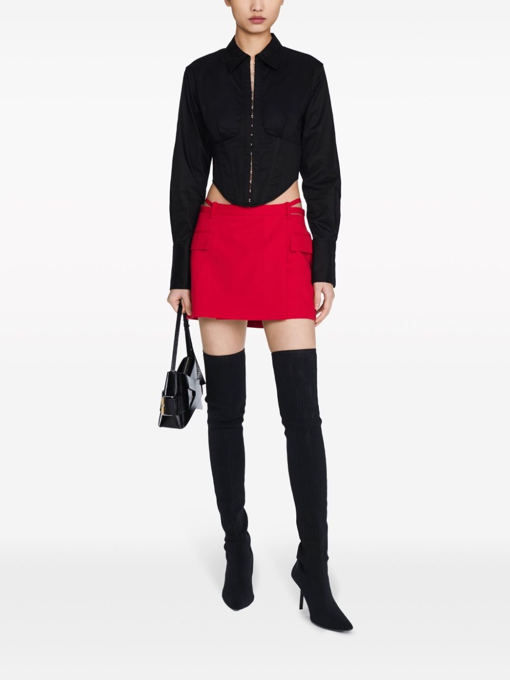 cut-out wrap miniskirt - 3
