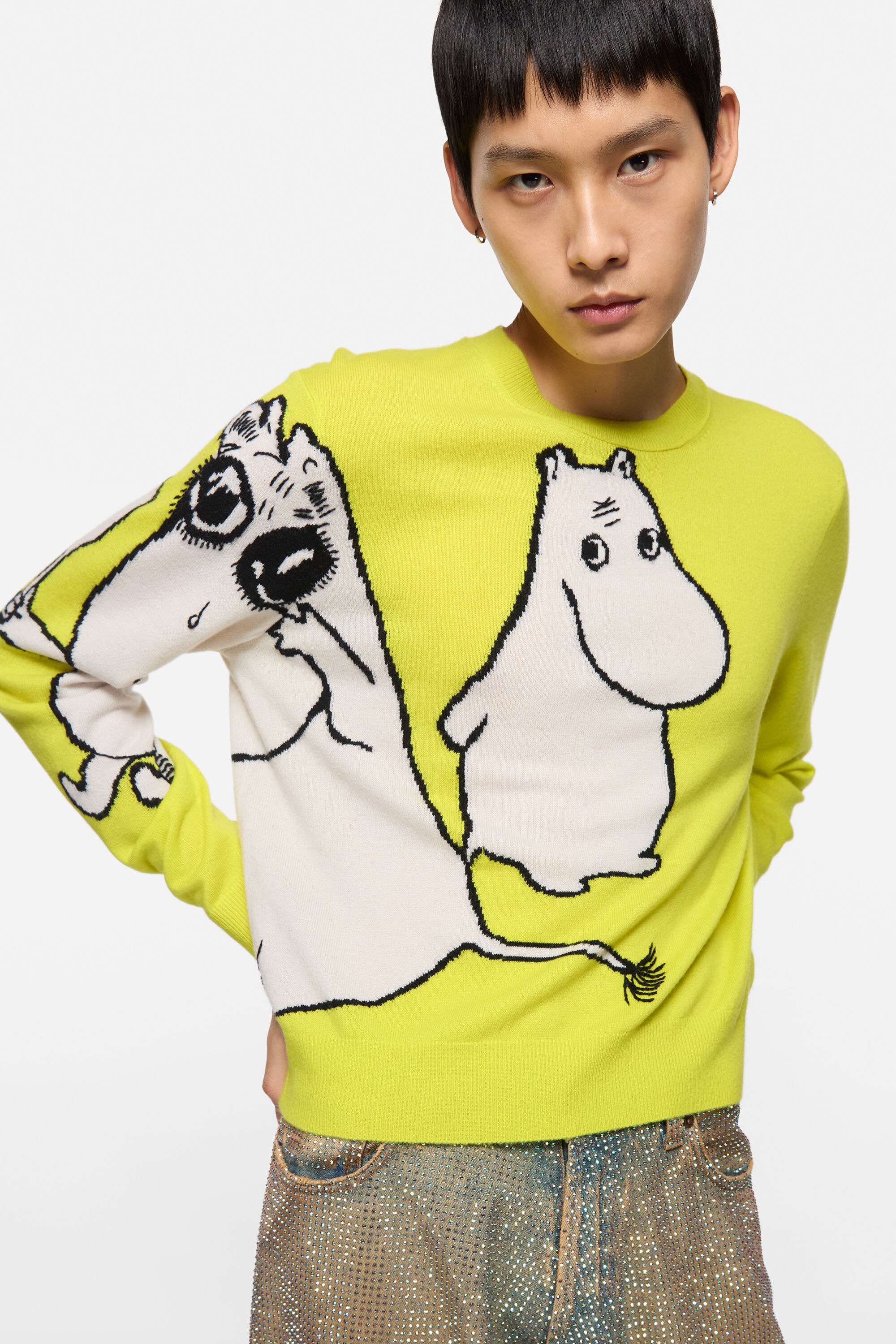 Jumper Acne Studios x Moomin - Neon yellow - 4