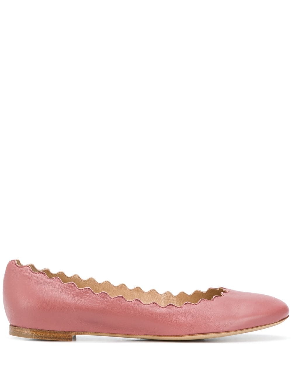 scalloped edge ballet pumps - 1