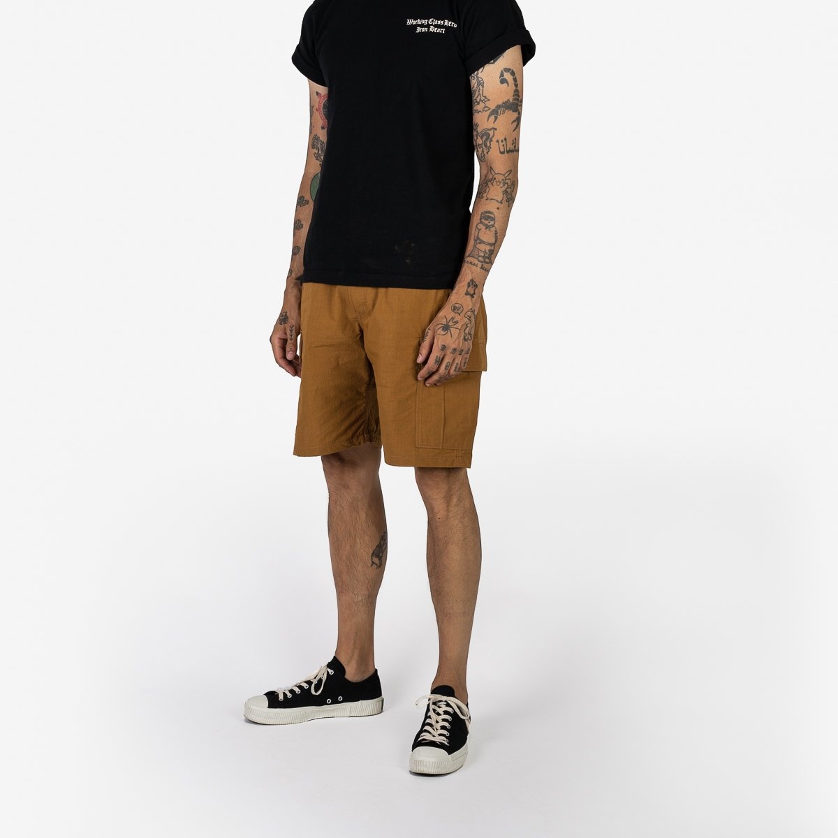 IH-736-BRN Ripstop Cargo Shorts - Brown - 2
