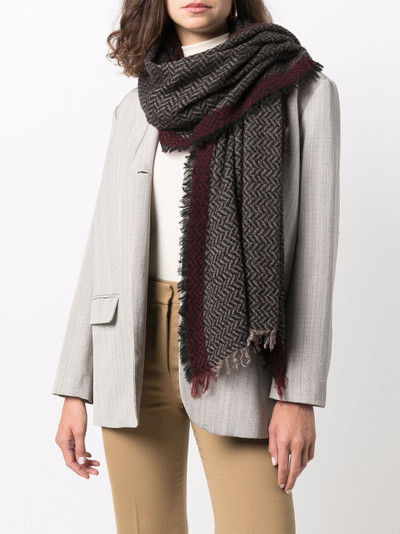 Faliero Sarti raw-edge knitted scarf outlook