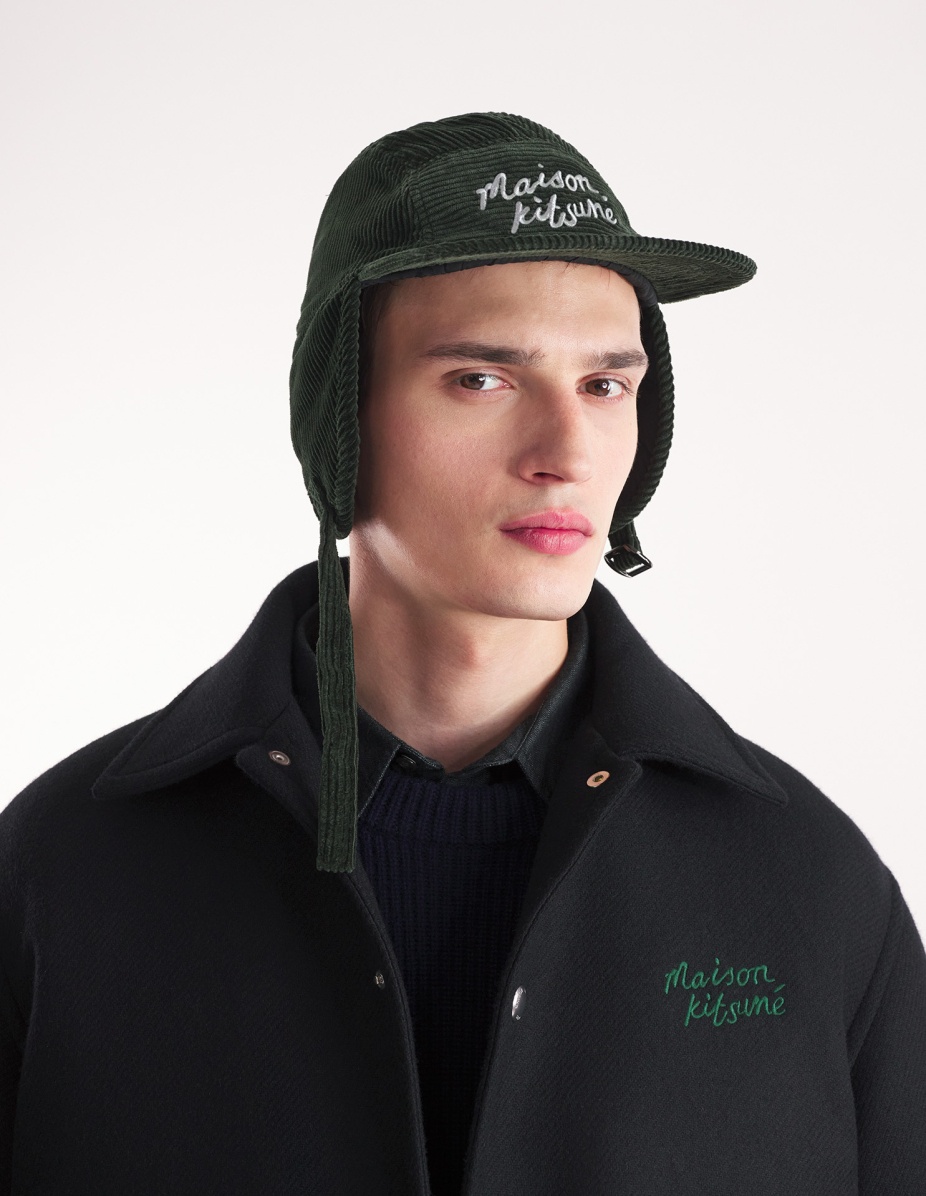 MAISON KITSUNE HANDWRITING EARFLAP CAP - 2