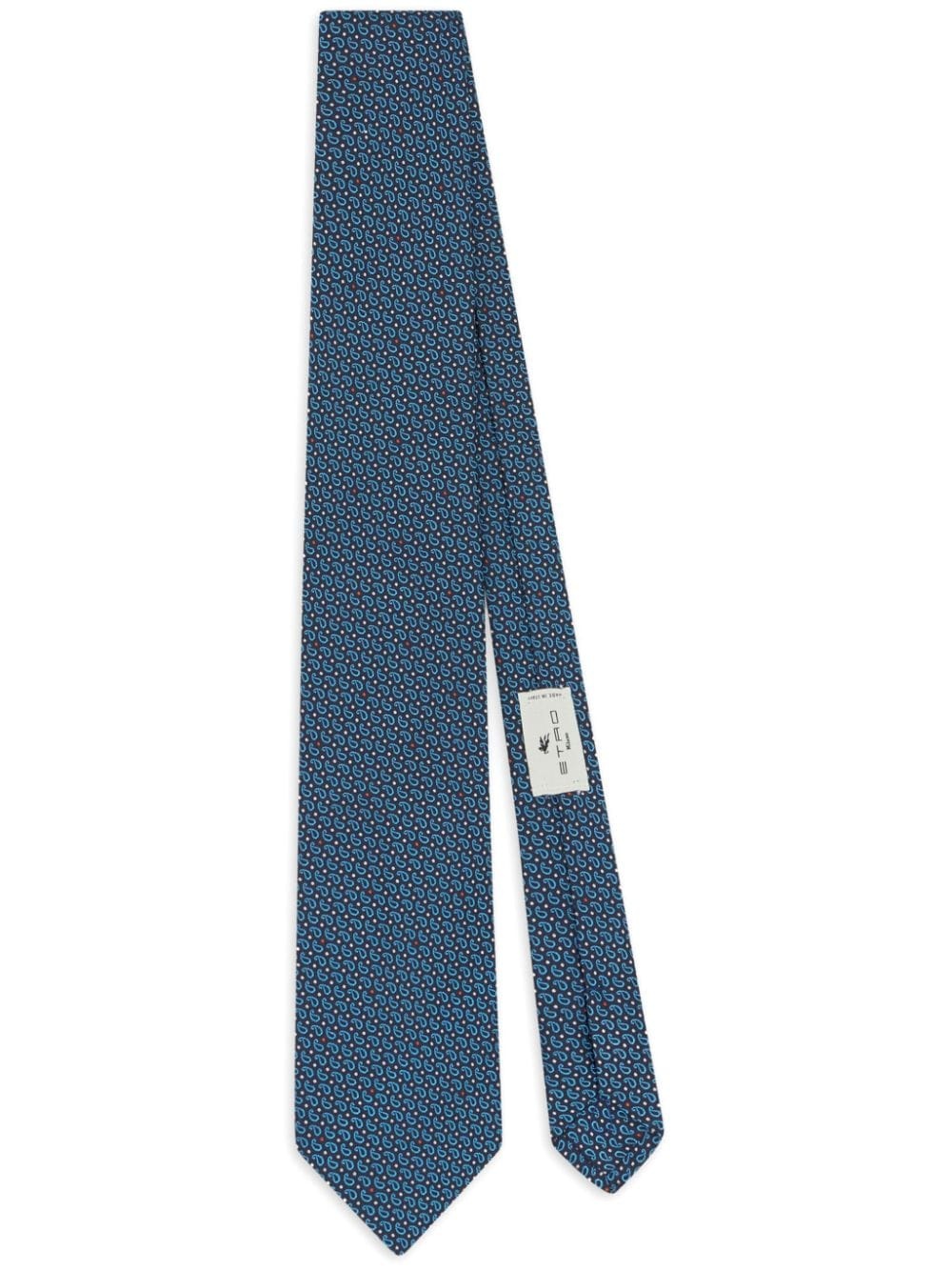 paisley-pattern silk tie - 1