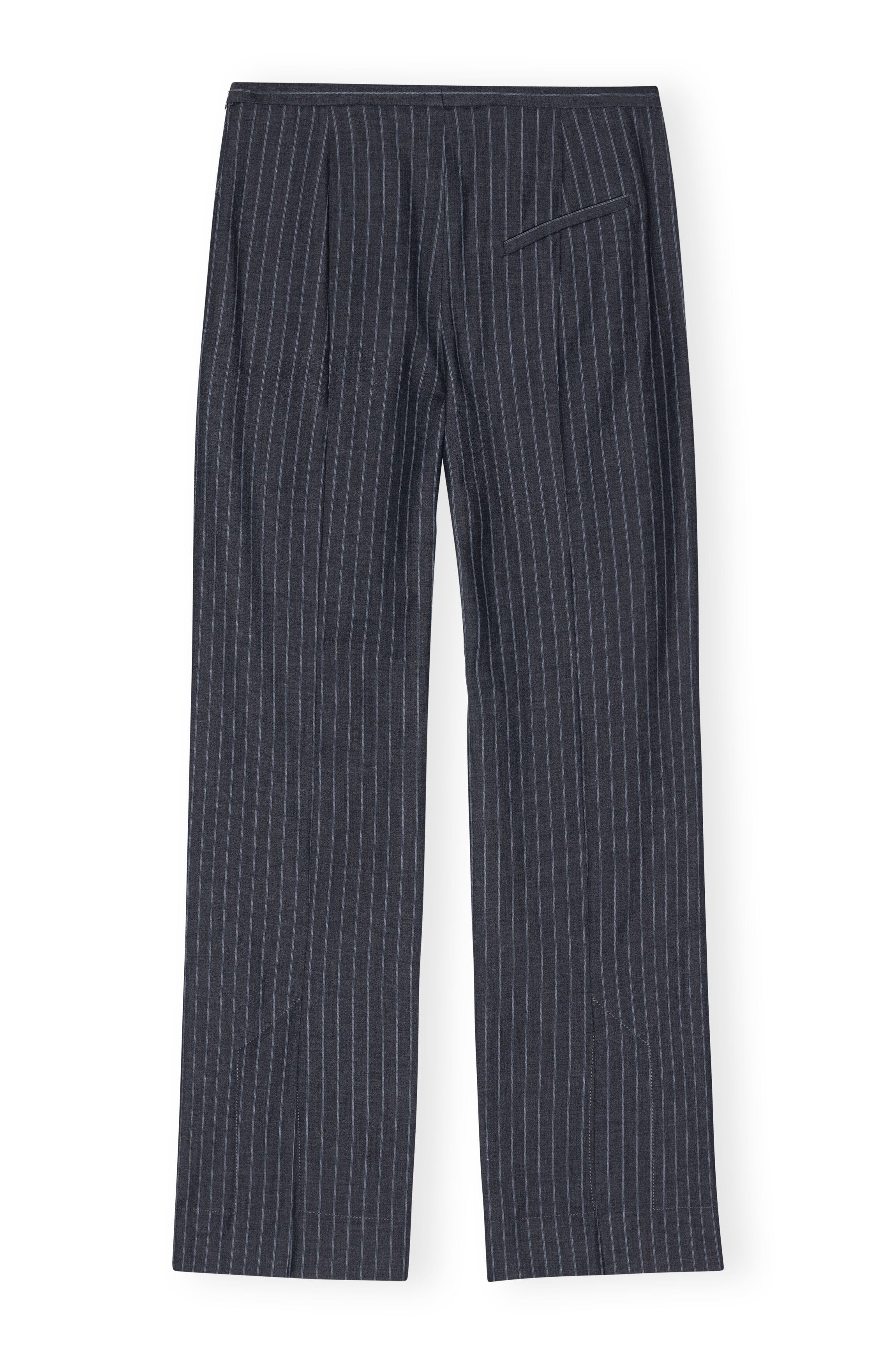 STRETCH STRIPED MID WAIST PANTS - 2