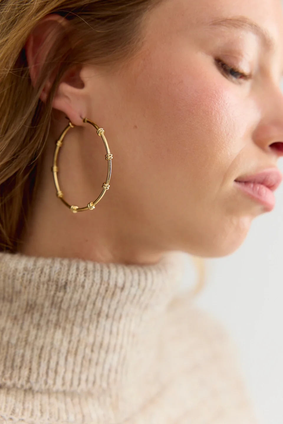 Claire Gold Plated Hoops - 1