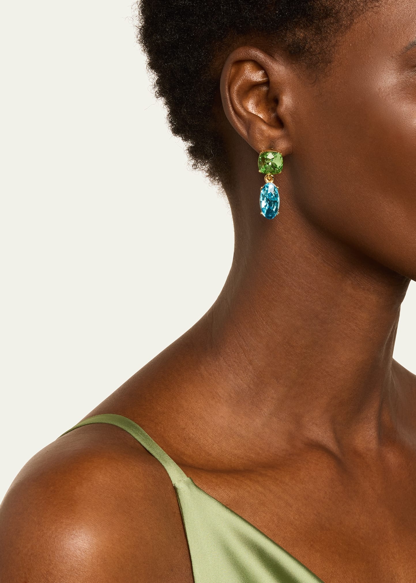 Crystal Two-Drop Earrings - 2