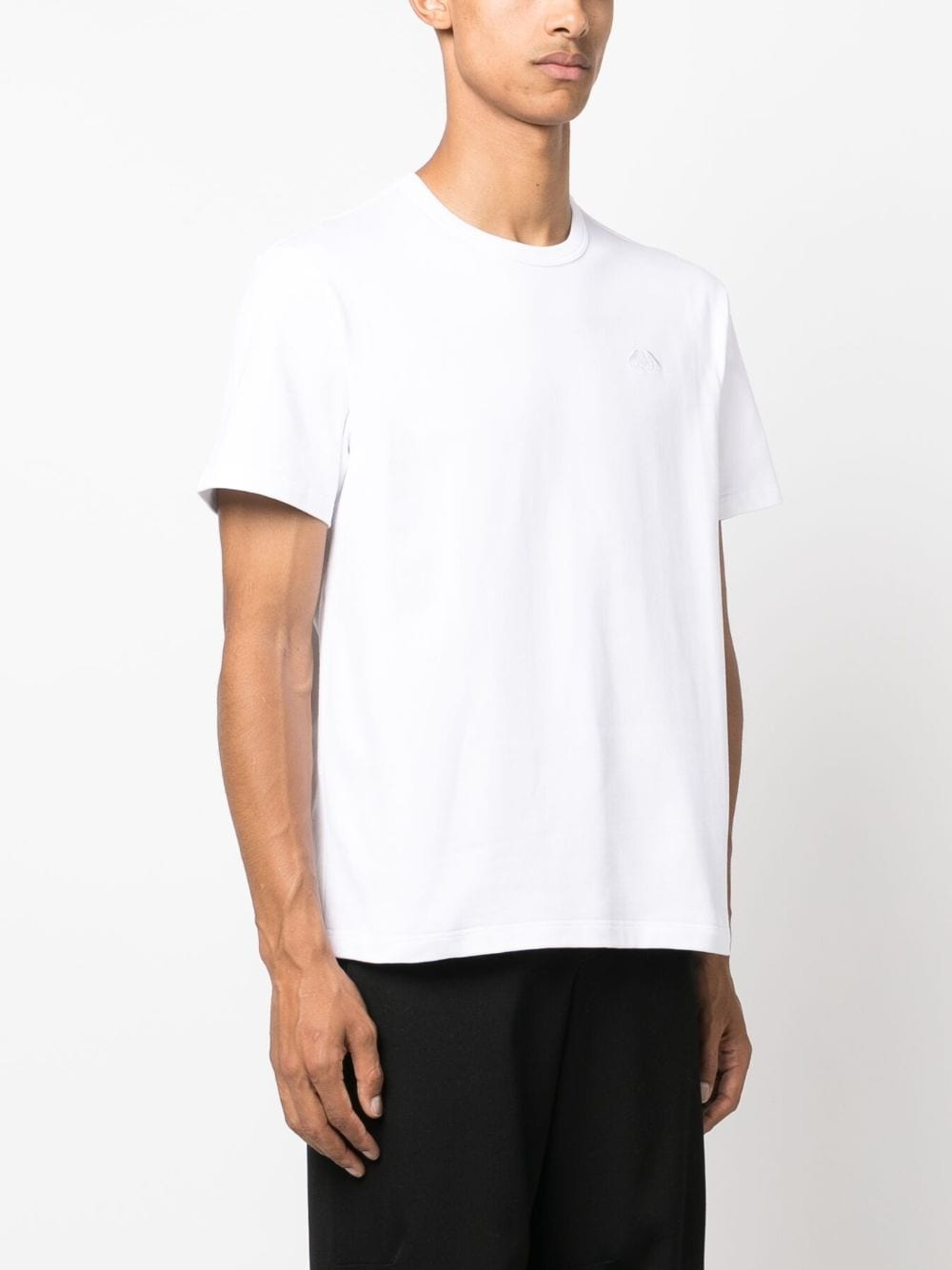 logo-embroidered cotton T-shirt - 3