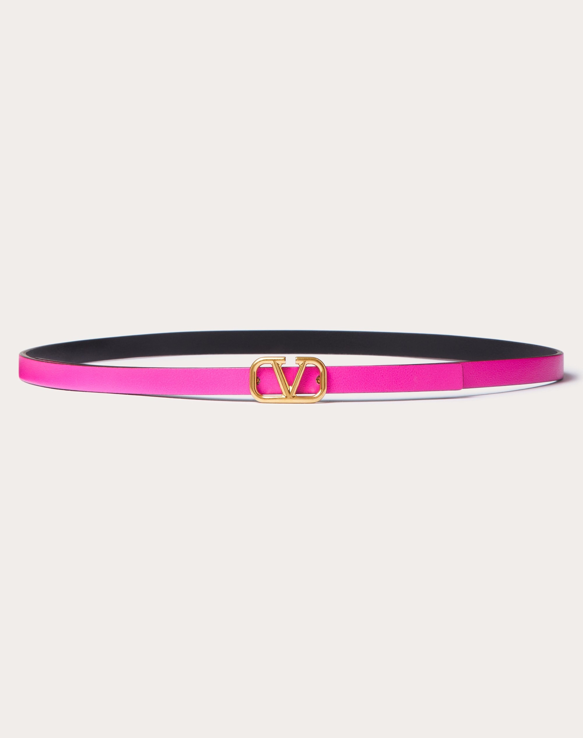 REVERSIBLE VLOGO SIGNATURE BELT IN GLOSSY CALFSKIN 40 MM