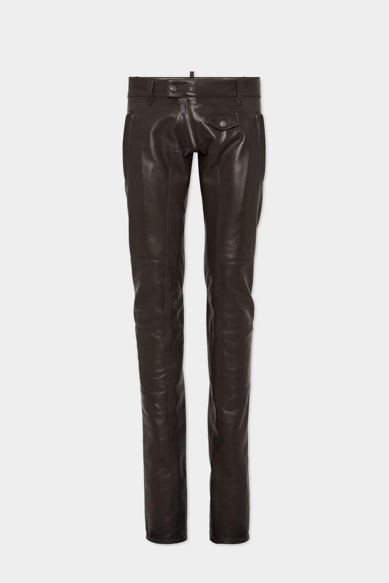 SHARPEI LEATHER BIKER TROUSERS - 1