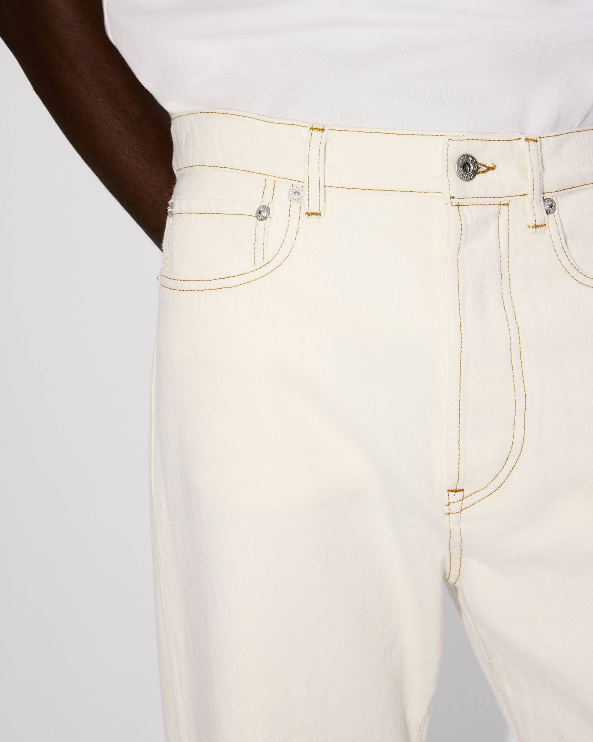 'KENZO Creations' cropped Asagao straight jeans - 4