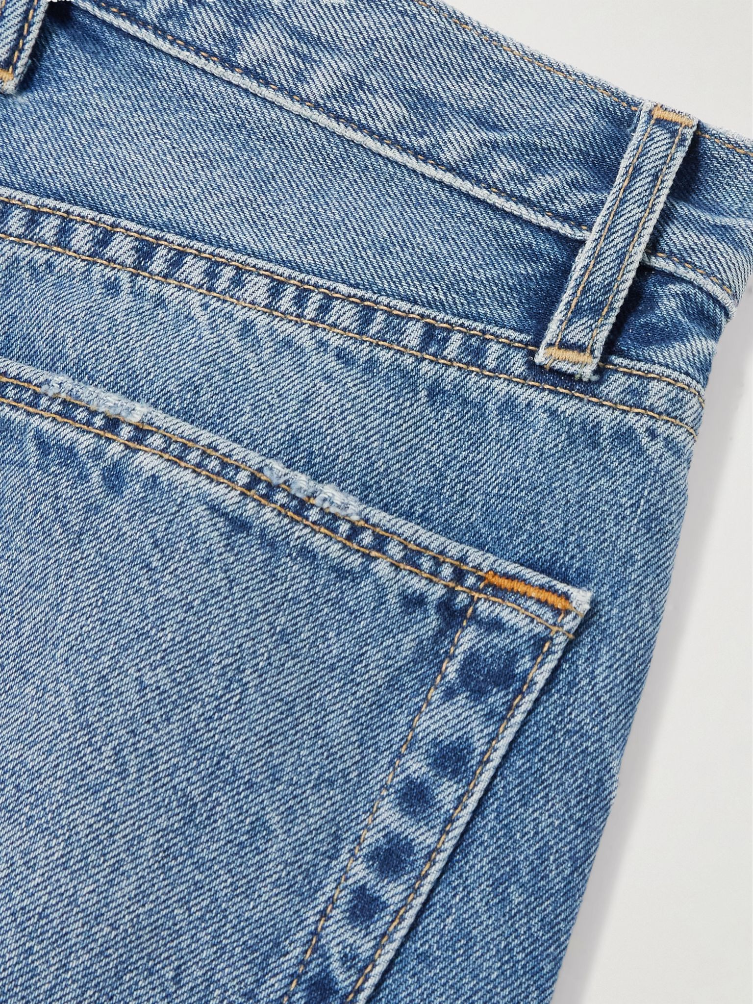 London Turn Up high-rise straight-leg jeans Dark denim - 6