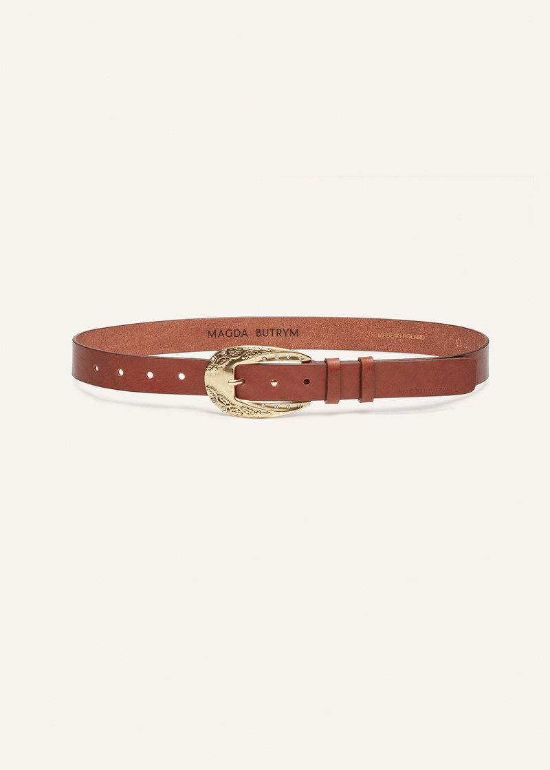 MAGDA BUTRYM Crystal buckle belt in gold outlook