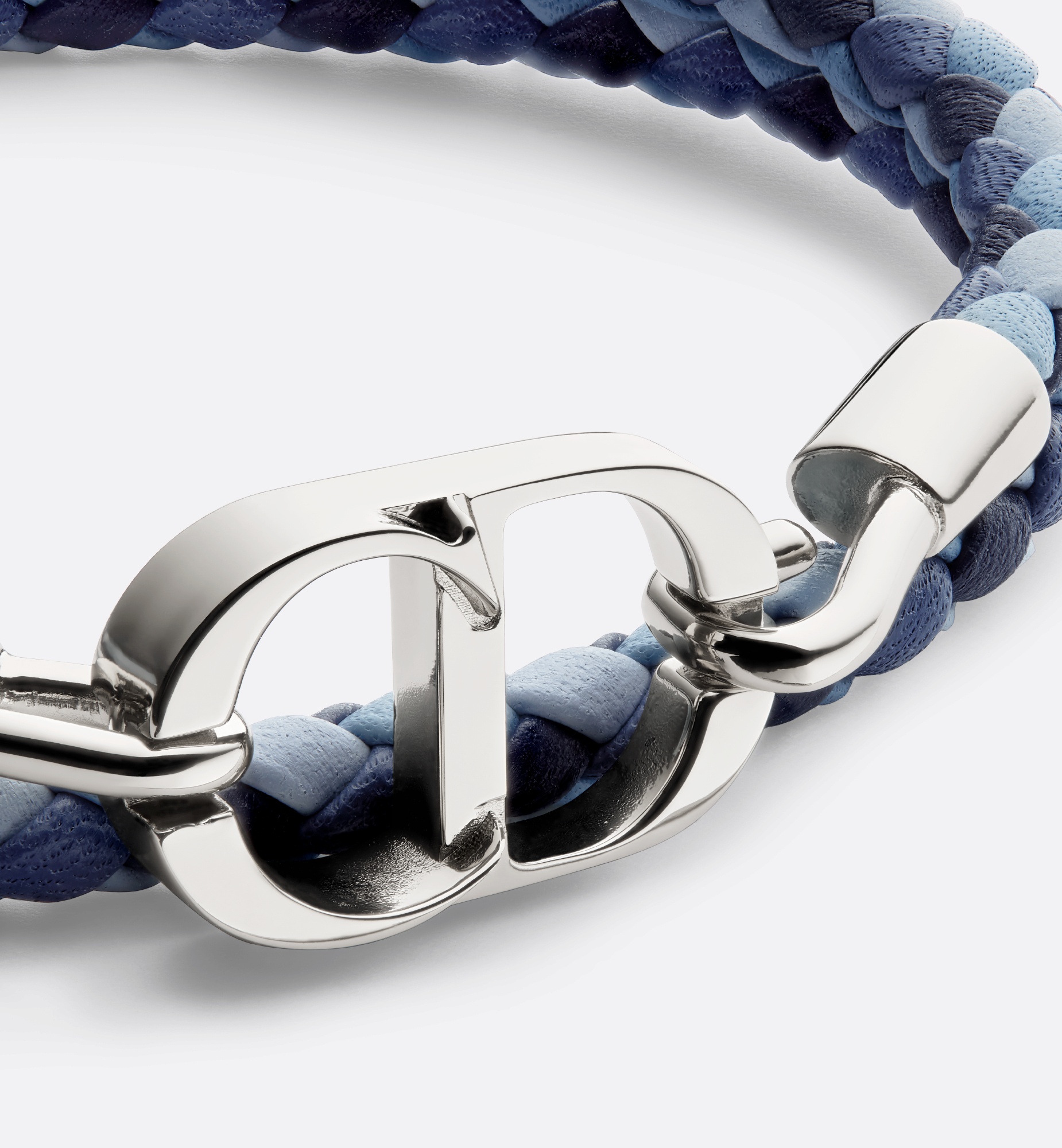 CD Icon Braided Leather Double Bracelet - 3