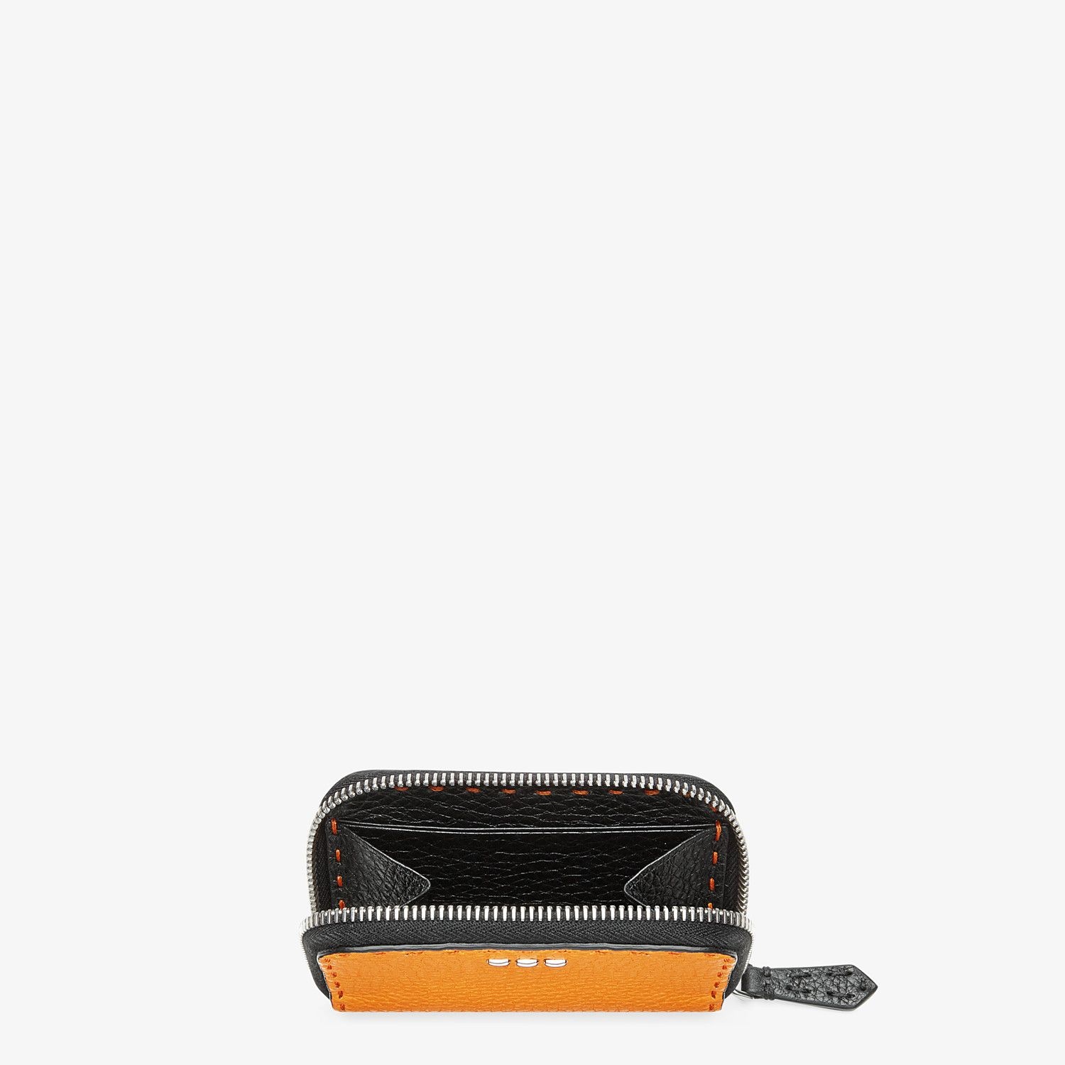 Orange leather wallet - 3