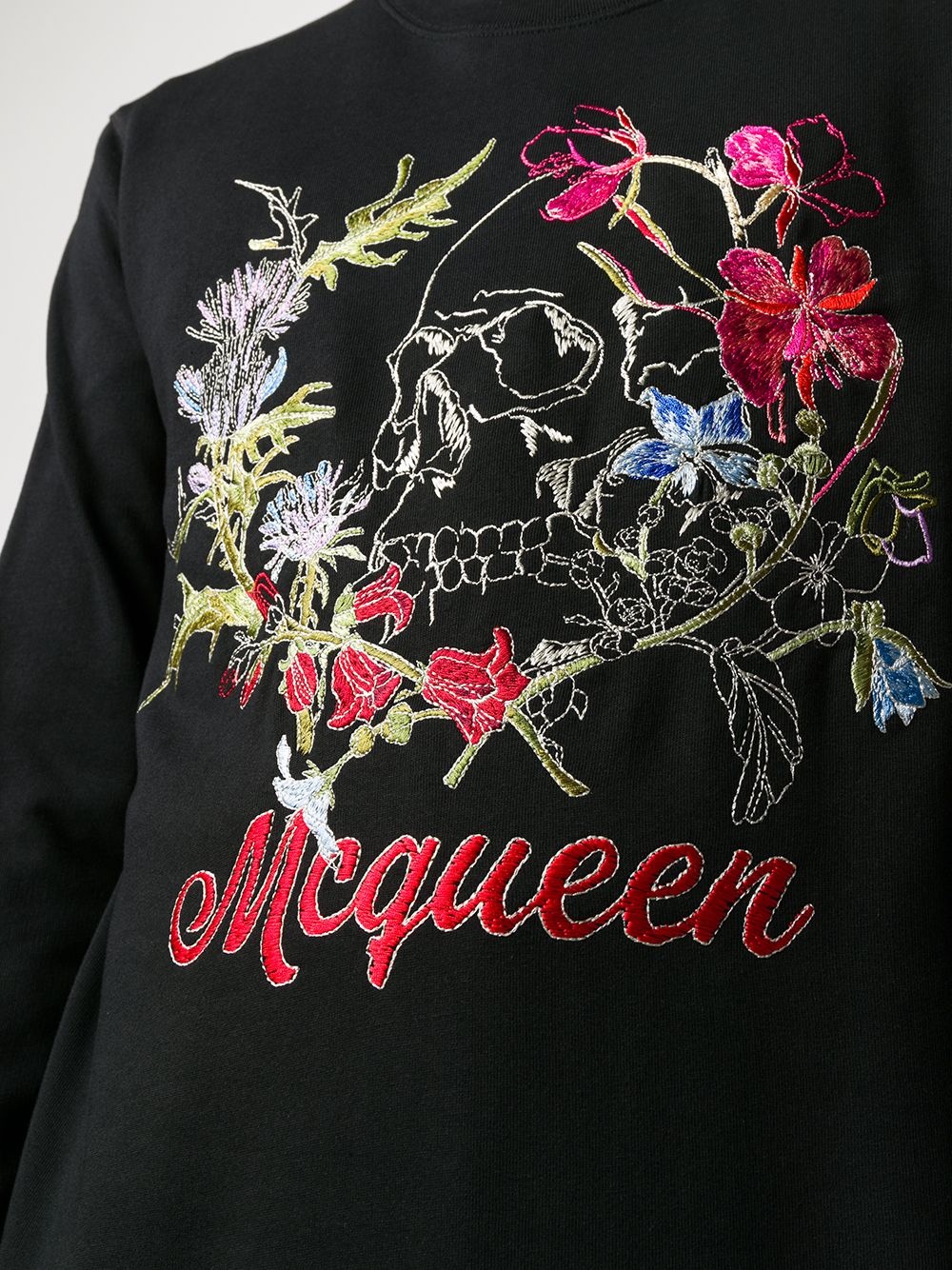 floral-embroidered sweatshirt - 5