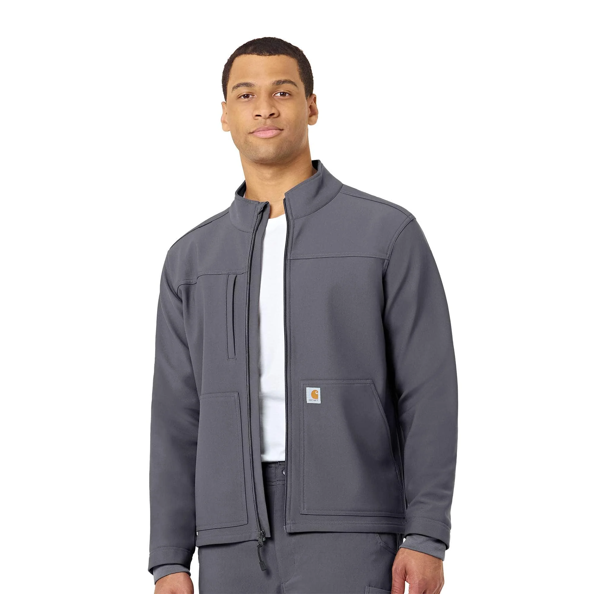 Rugged Flex® Peak Bonded Fleece Scrub Jacket - 1