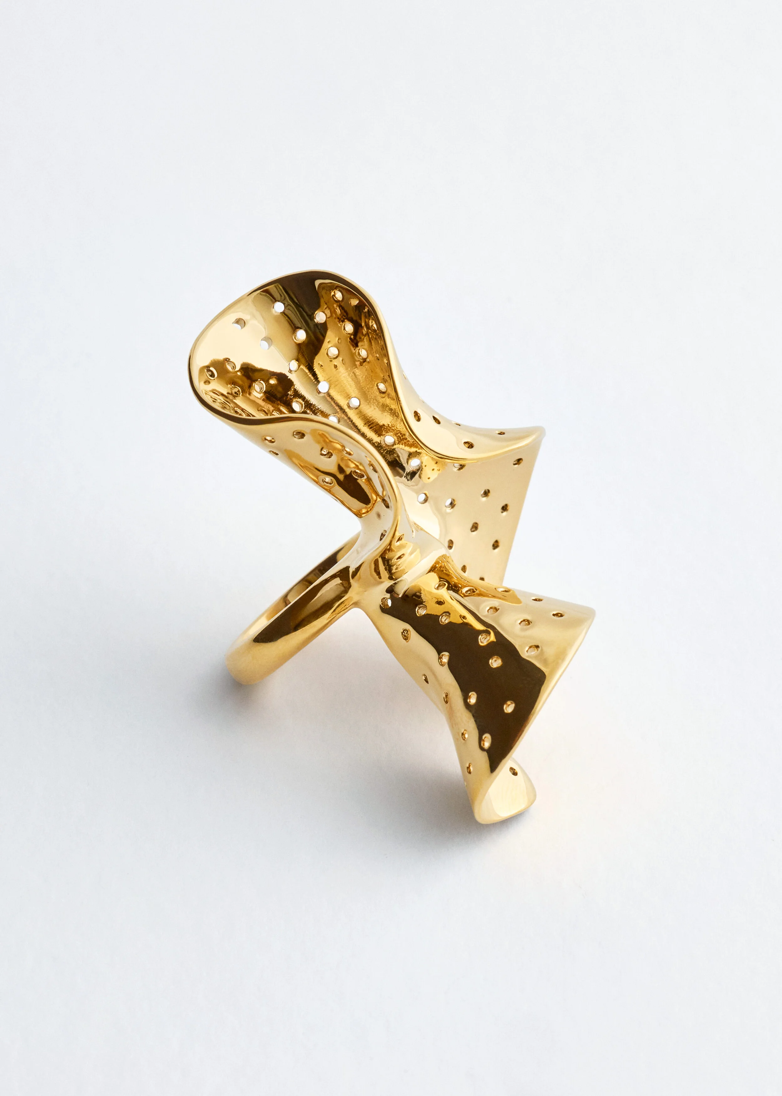 Sculptural Brass Ring - 1