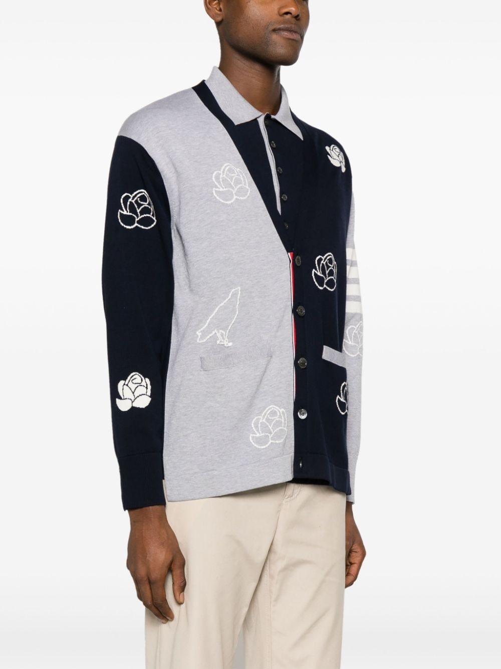 4-Bar intarsia cardigan - 3