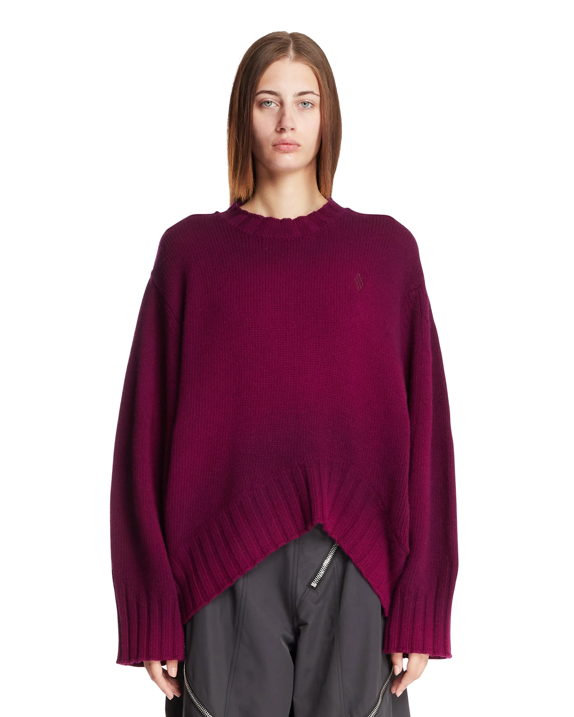 Purple Asymmetric Sweater - 1