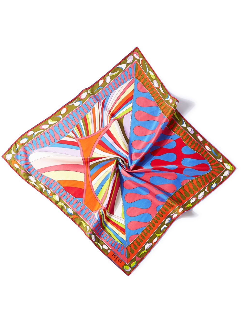 large Iride Leocorno-print silk scarf - 1