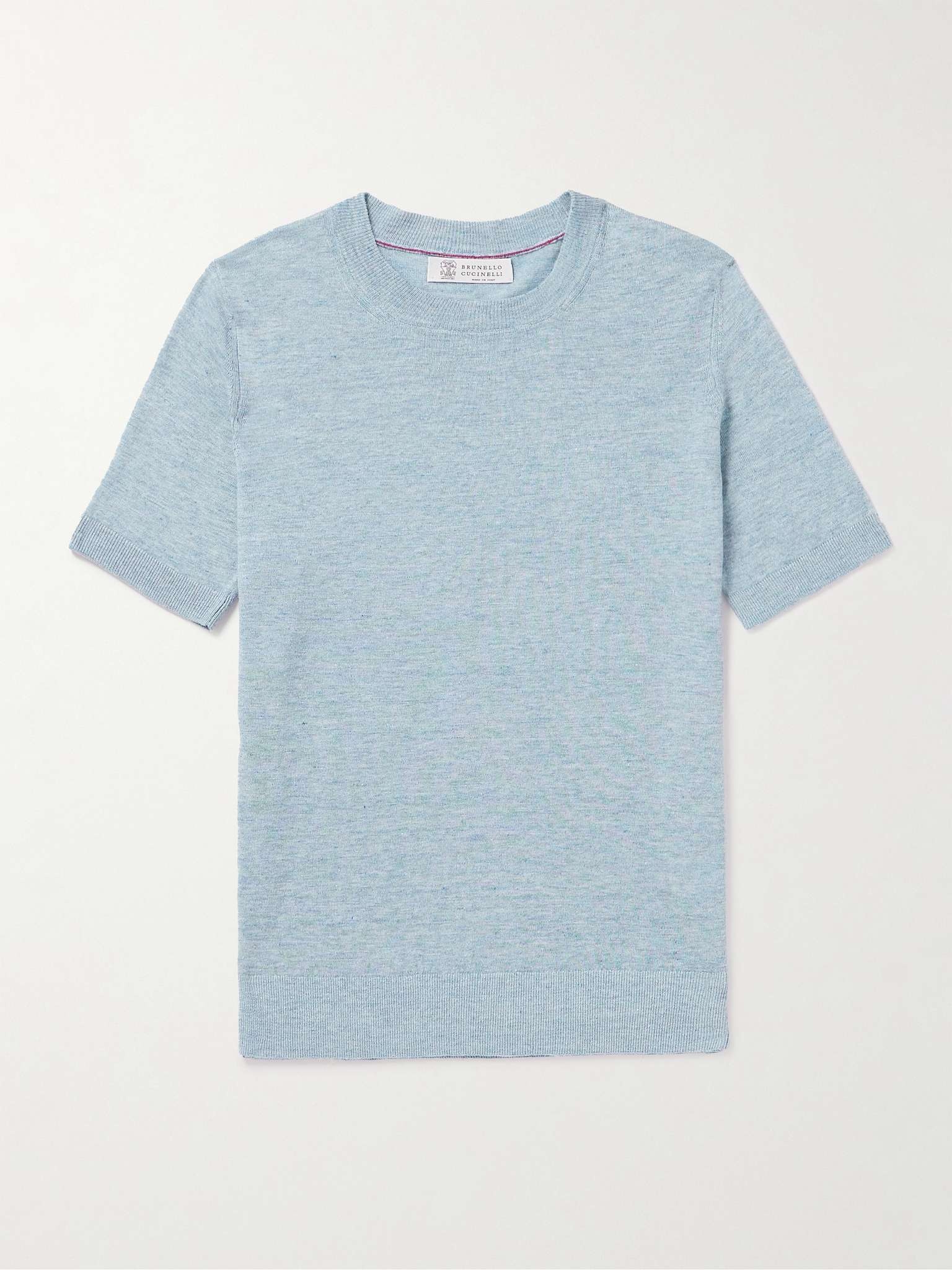 Linen and Cotton-Blend T-Shirt - 1