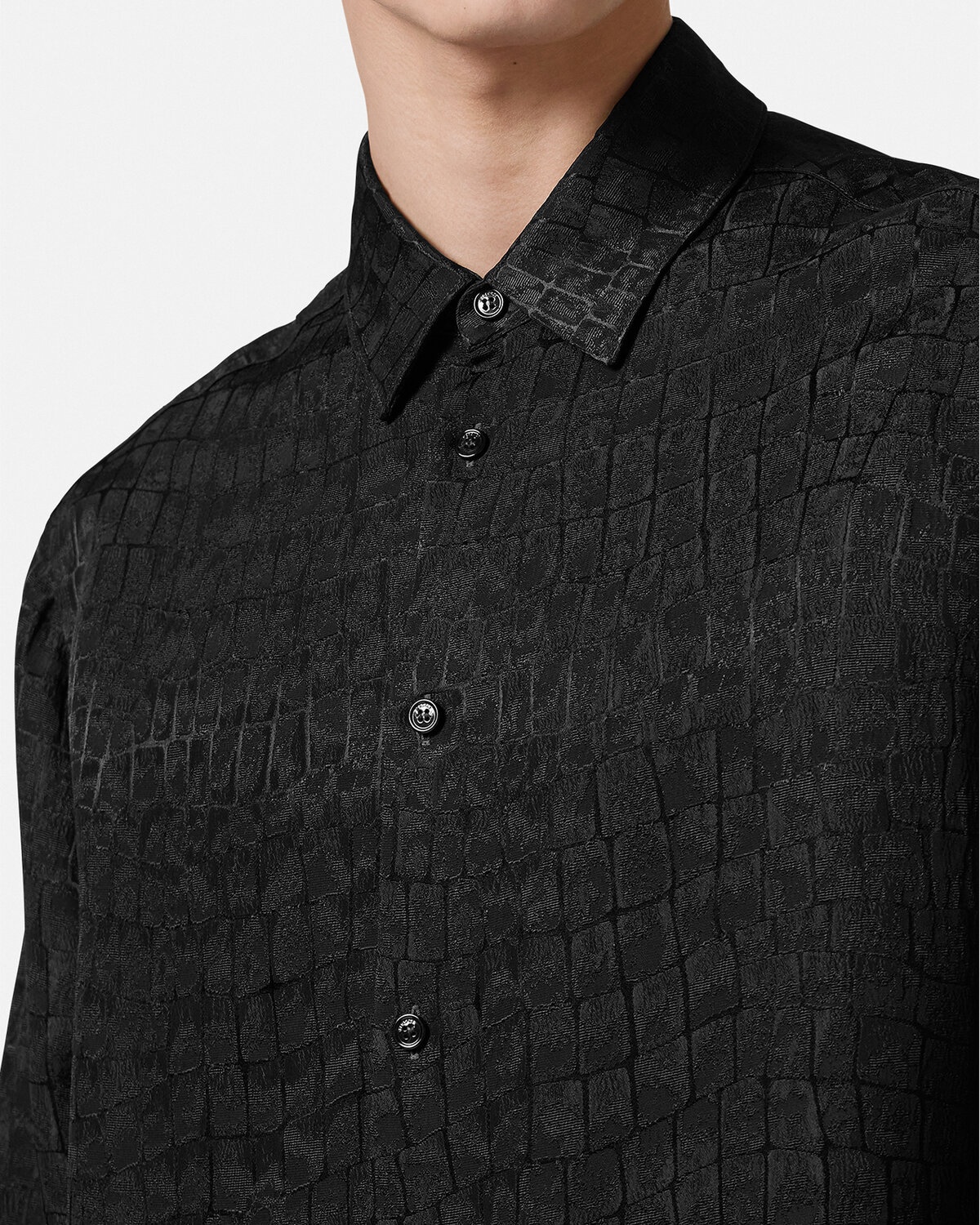 Croc-Effect Jacquard Shirt - 5