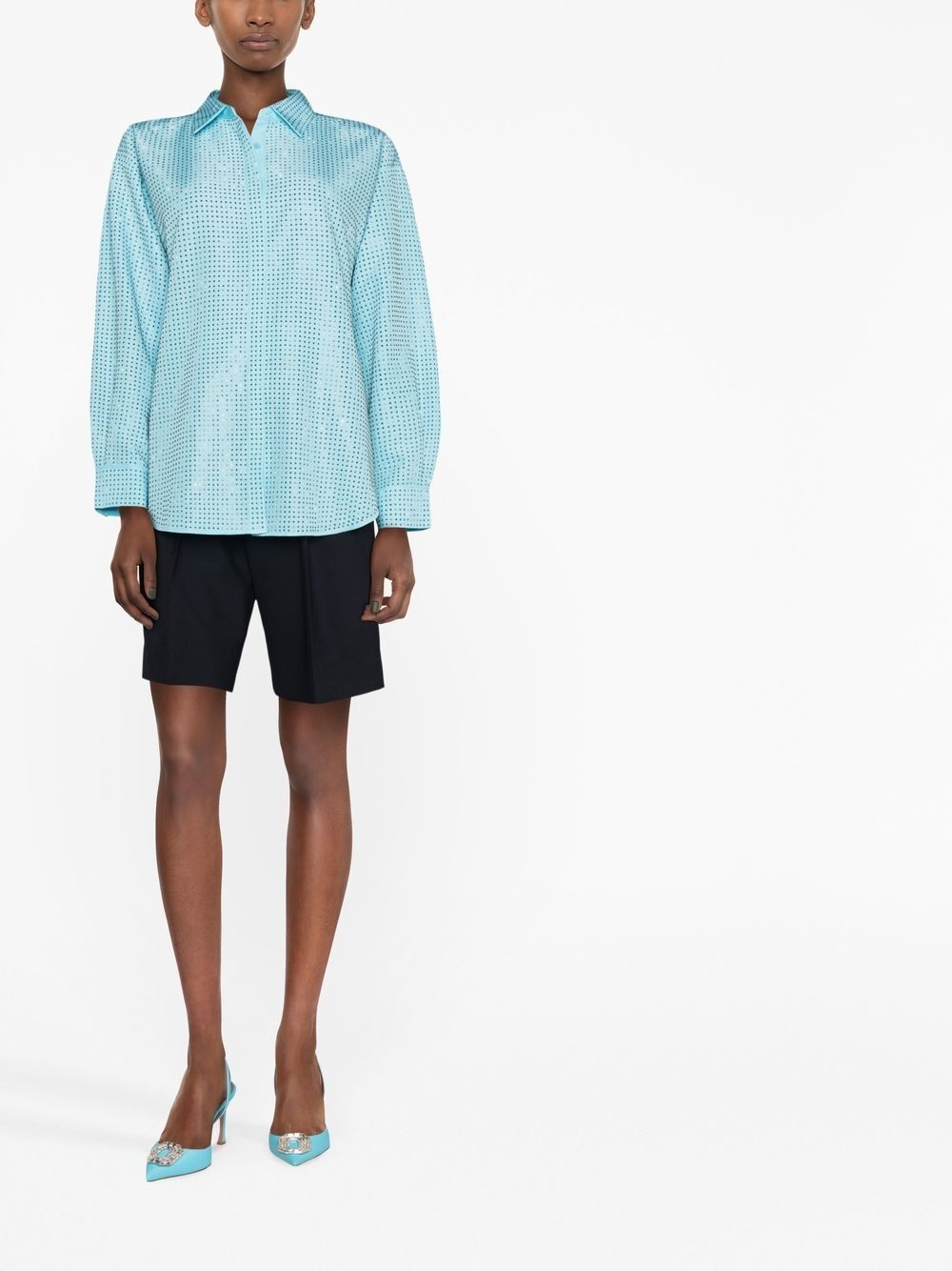 rhinestone-embellished long-sleeve shirt - 2