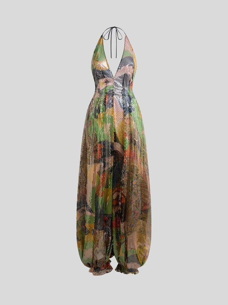 JUMPSUIT WITH LAMINATED MOTIF AND FLORAL PRINT 1