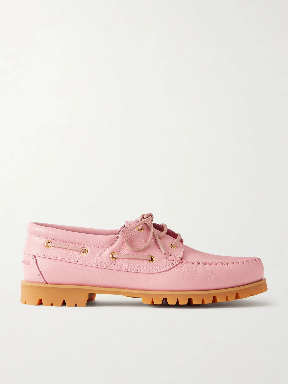 Aztec Full-Grain Leather Boat Shoes - 1