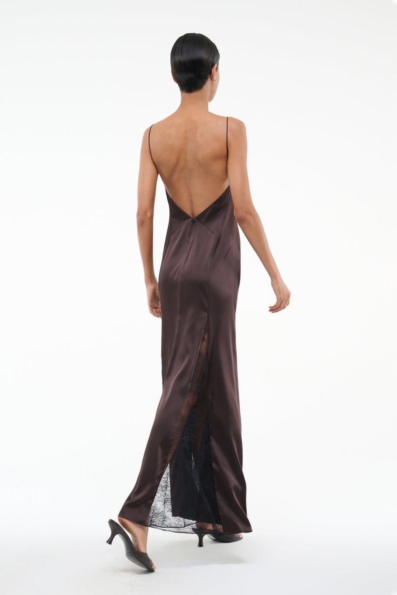 STAUD STAUD TRINITY SILK DRESS EARTH outlook