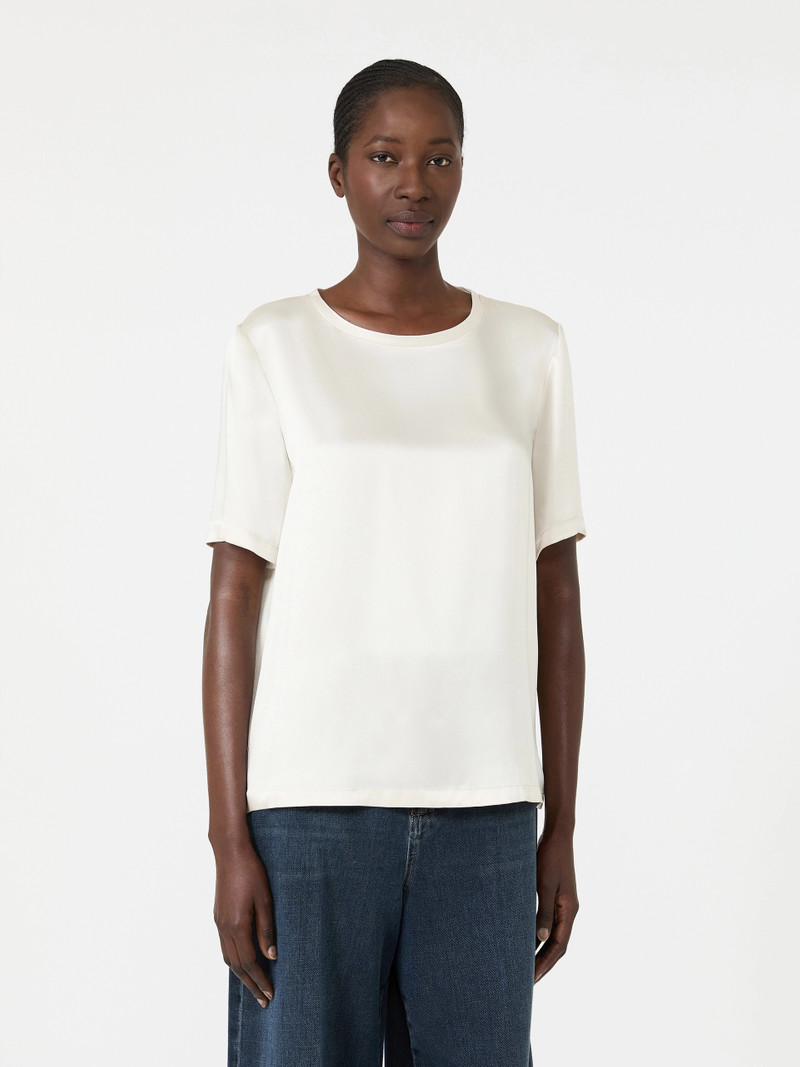 REA Viscose satin blouse - IVORY 3