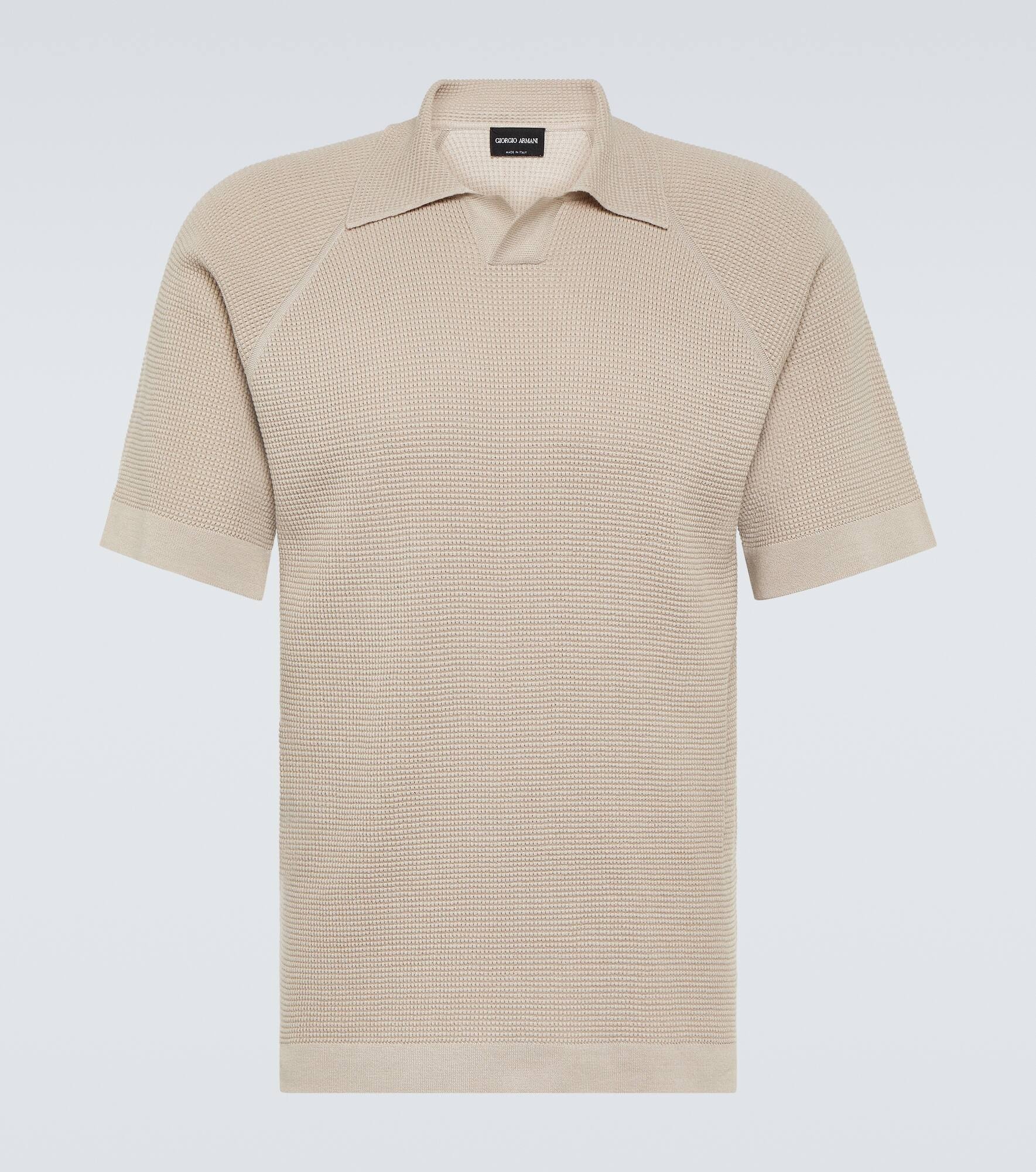 Cotton and cashmere polo shirt - 1