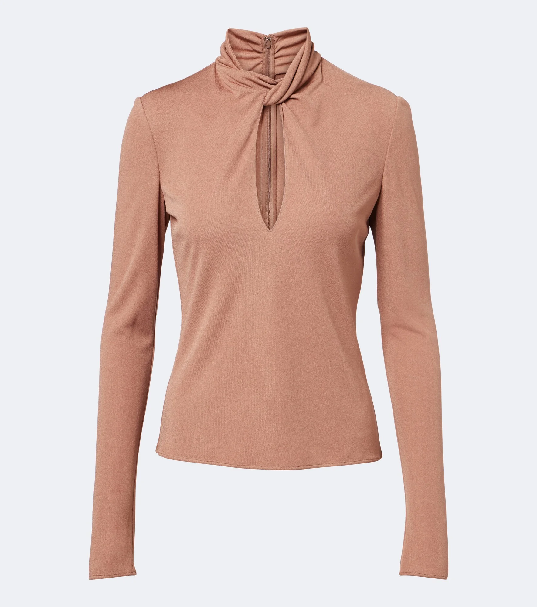 Cutout jersey crêpe top - 1