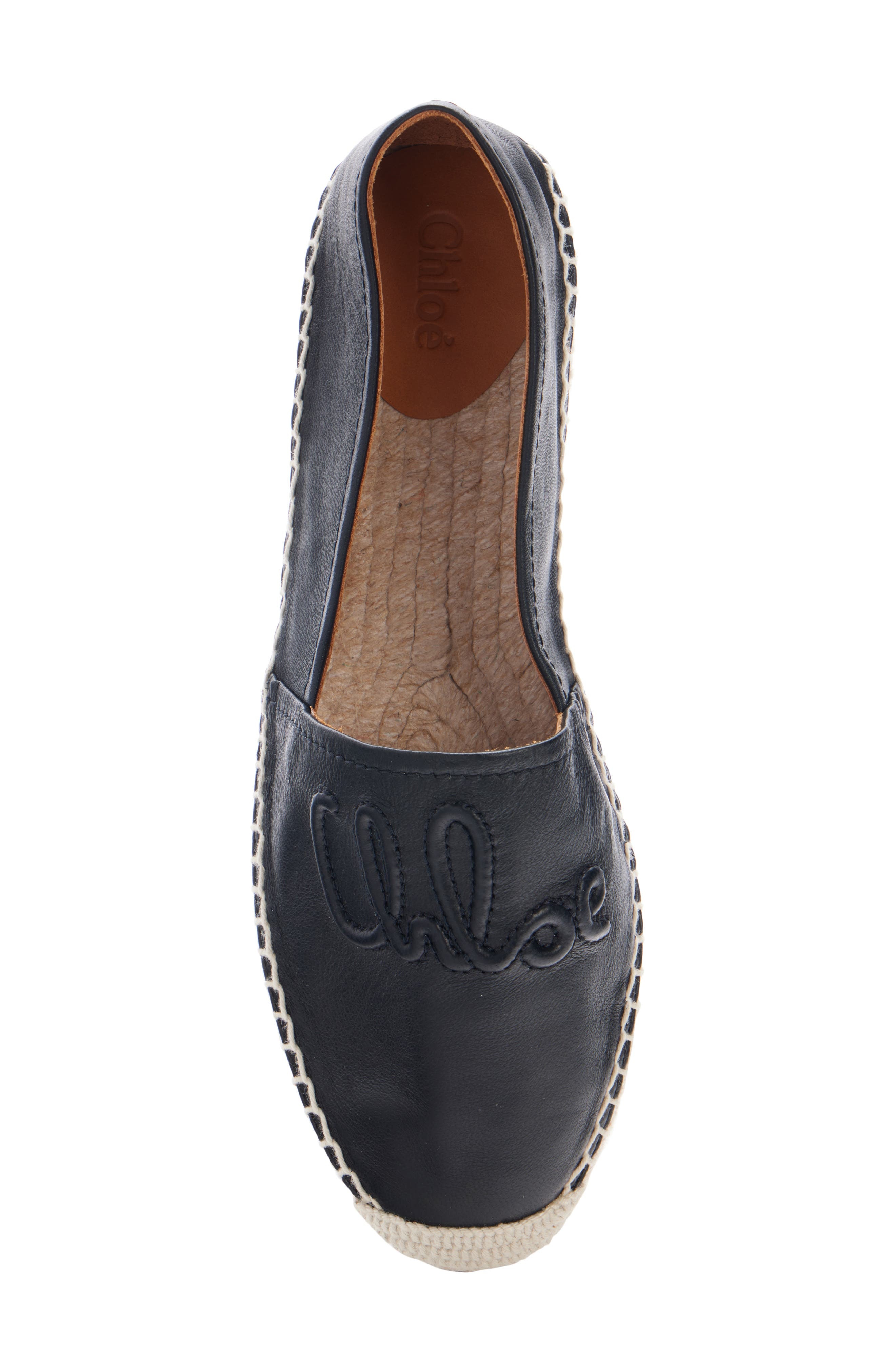 Chloé Isla Leather Espadrille in Black at Nordstrom - 4