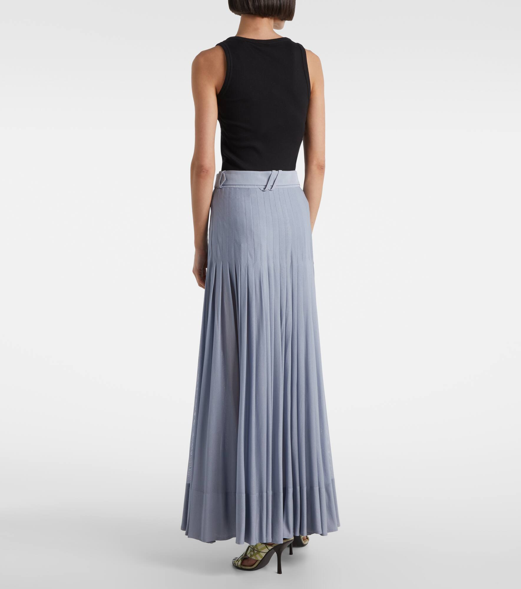 Belted pleated maxi skirt - 3
