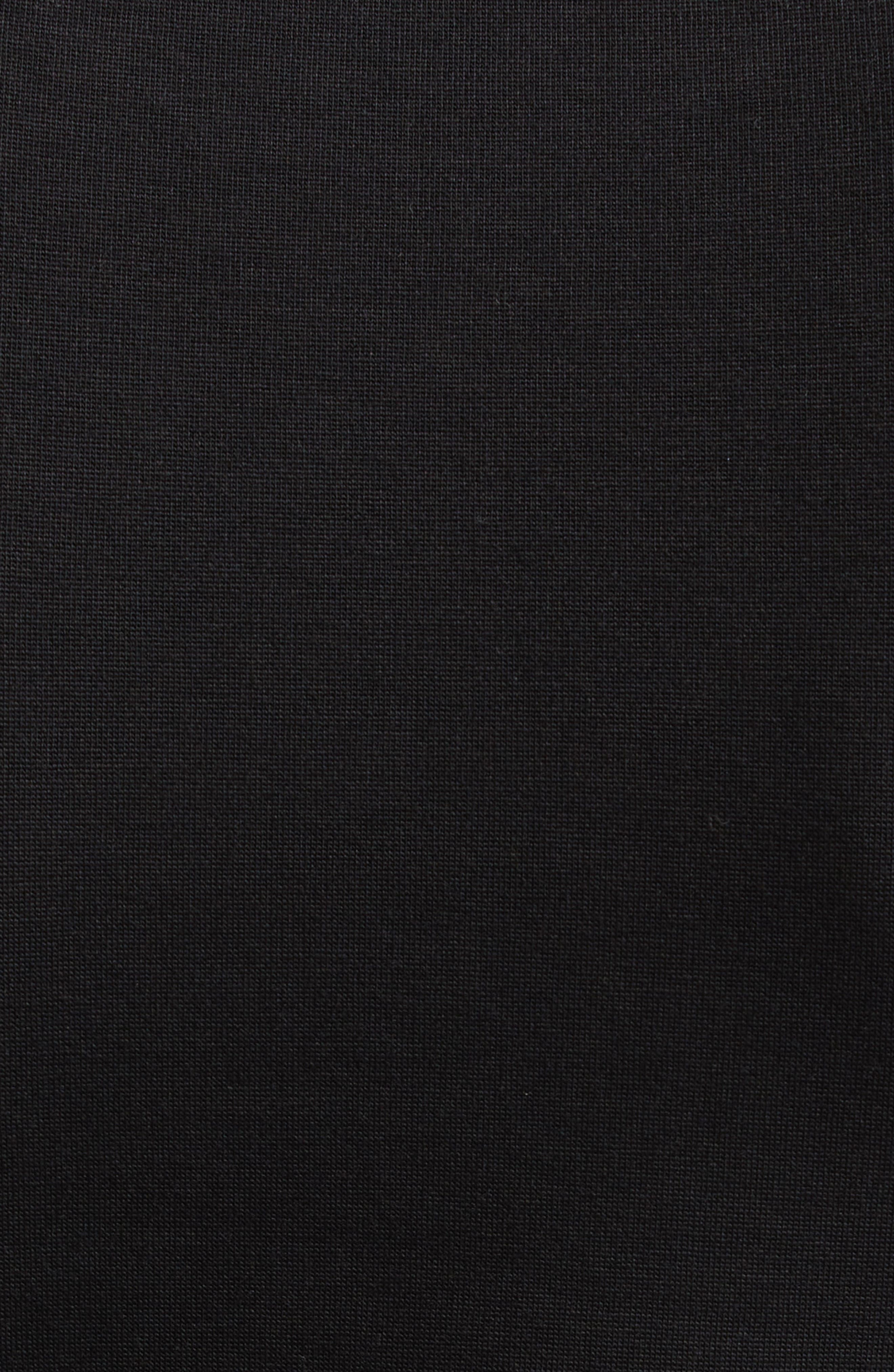 Balmain Six-Button Detail Mock Neck T-Shirt in 0Pa Black at Nordstrom - 5