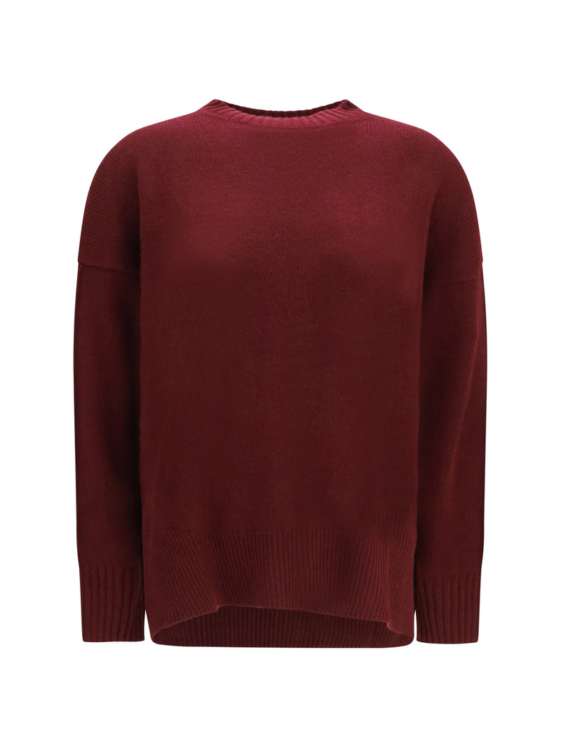 Allude Cashmere Crewneck Sweater — Red 1