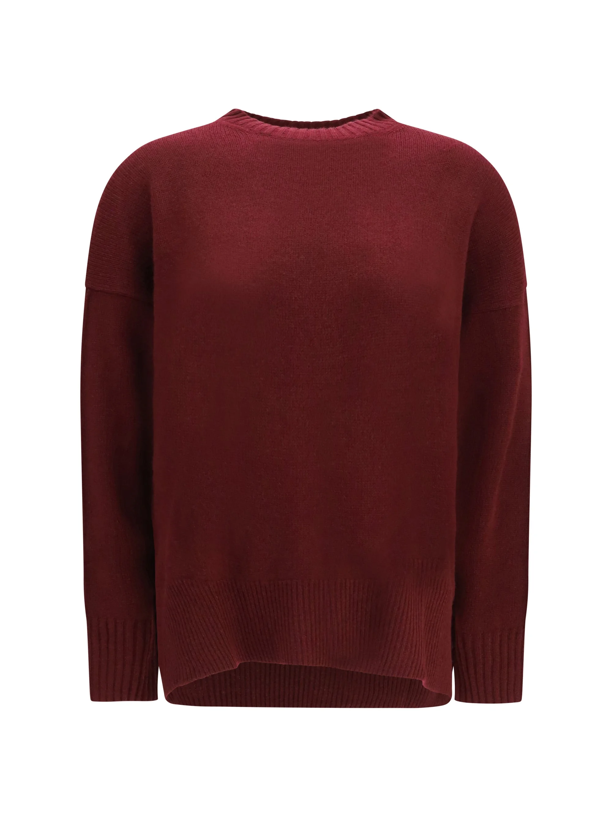 Allude Cashmere Crewneck Sweater — Red - 1