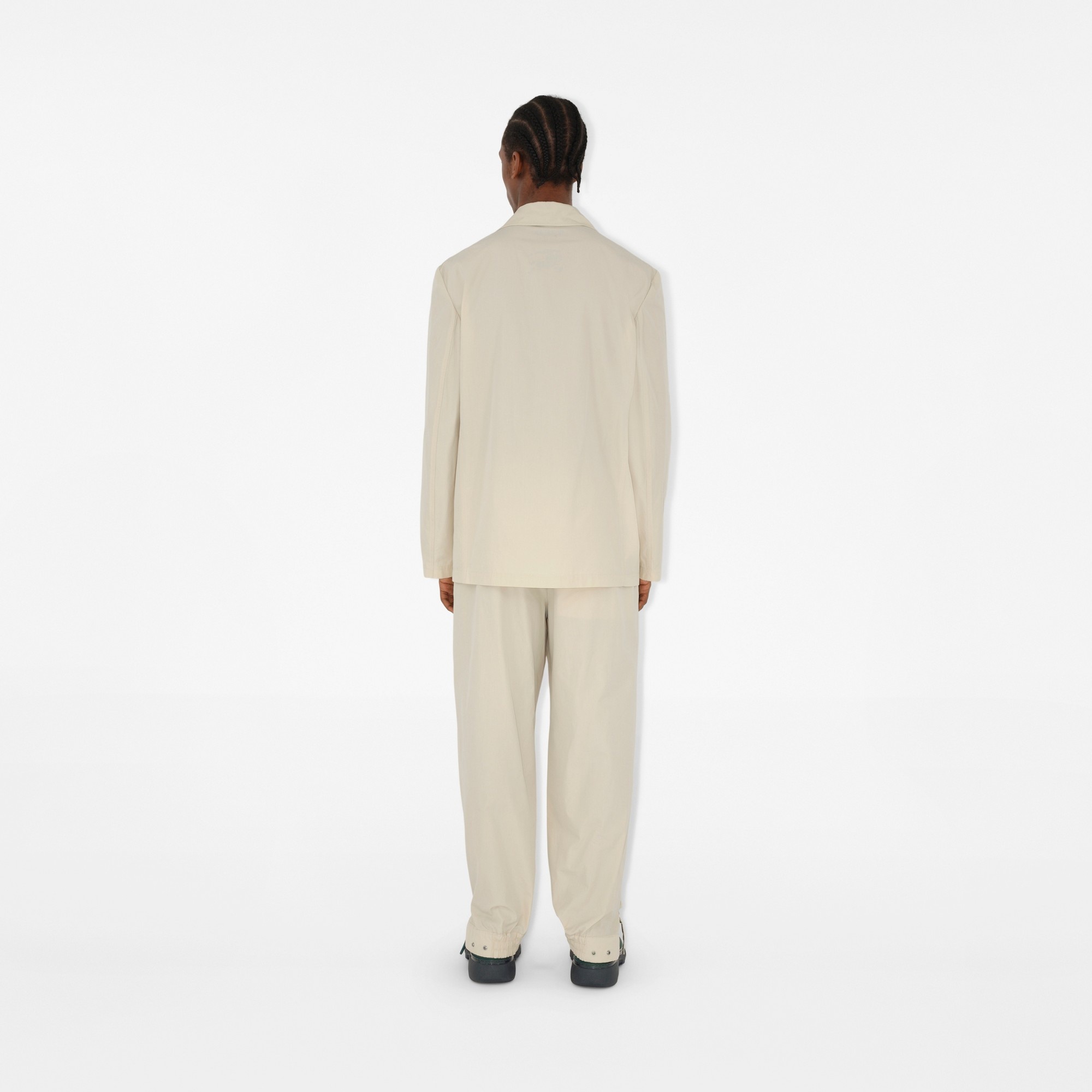 Cotton Blend Tailored Trousers - 4