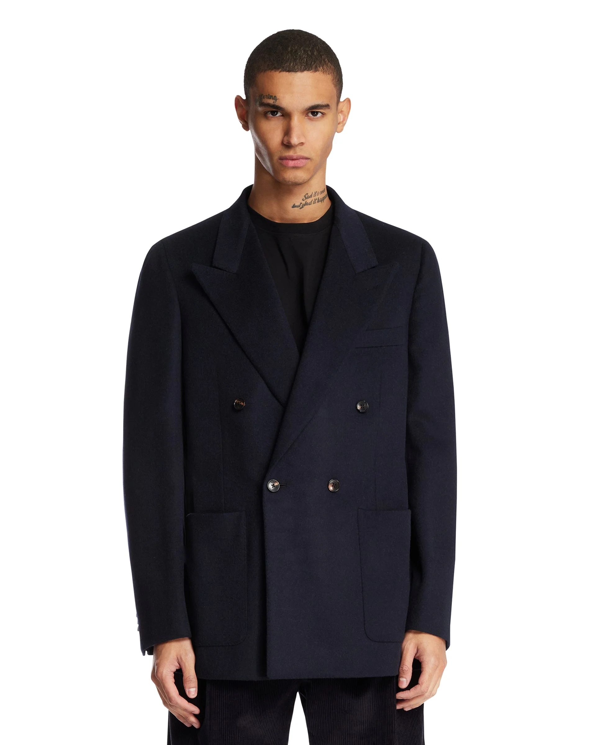 Blue Double-Breasted Jacket - 1