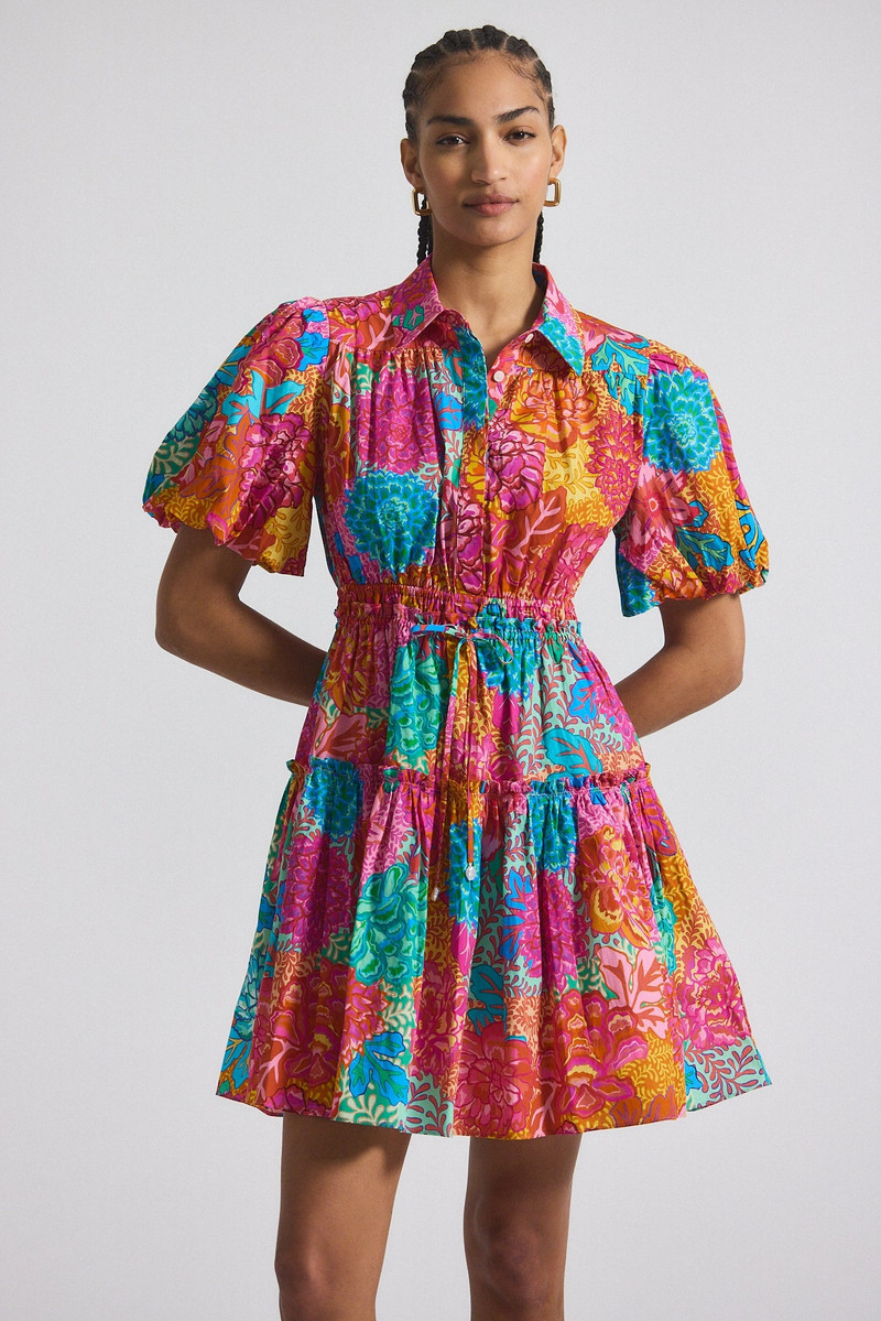 DOHA BALLOON SLEEVE SHIRT DRESS - 1