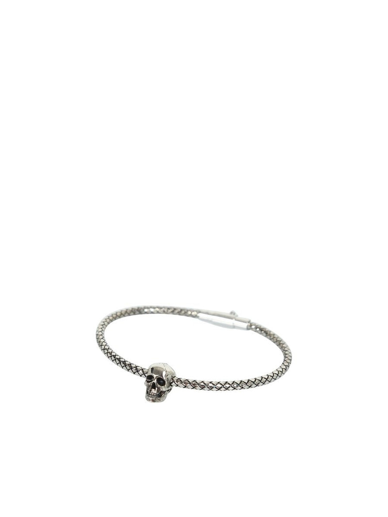 skull-charm woven bracelet 5