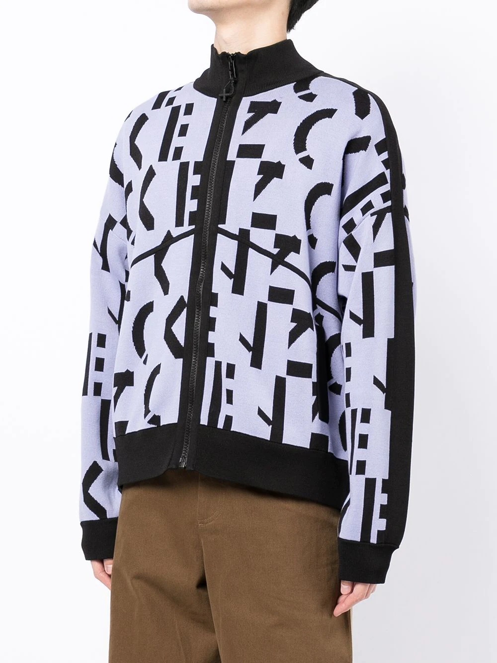 logo-print bomber jacket - 3