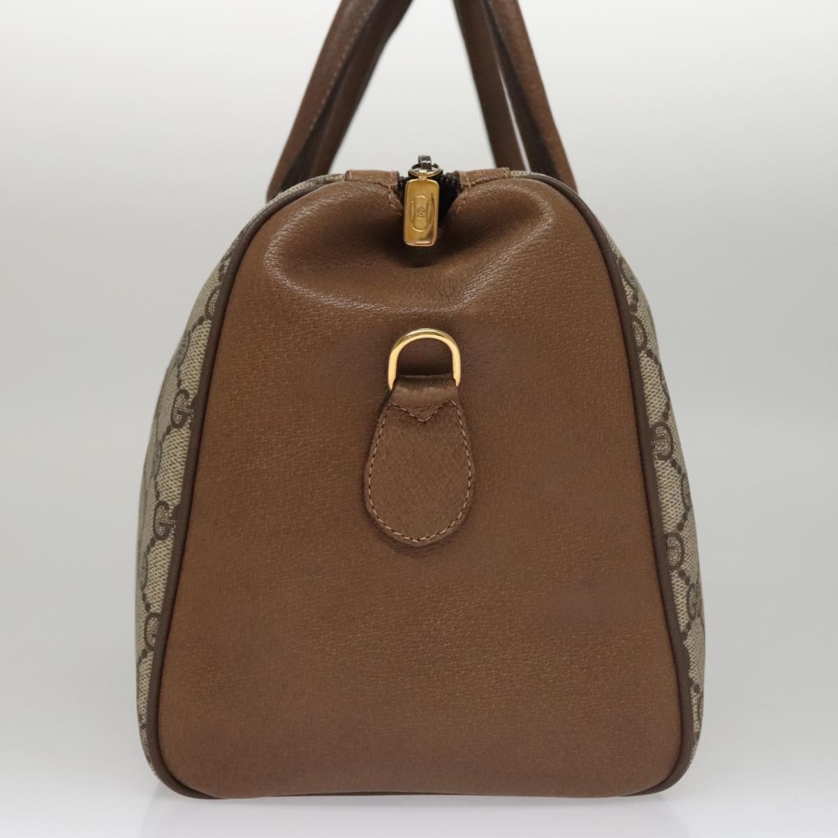GUCCI GG Supreme Web Sherry Line Hand Bag Pvc Beige Green Red - 4